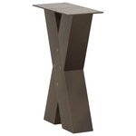 vidaXL Pieds de table basse en forme de X  2 pièces  acier naturel  28 x (42-43) cm