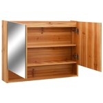 vidaXL Armoire à miroir de salle de bain LED Chêne 80x15x60 cm MDF