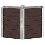 vidaXL Lit surélevé de jardin Marron 129x129x77 cm Acier galvanisé
