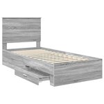 vidaXL Cadre de lit Gris Sonoma 90 x 190 cm Bois d'ingénierie