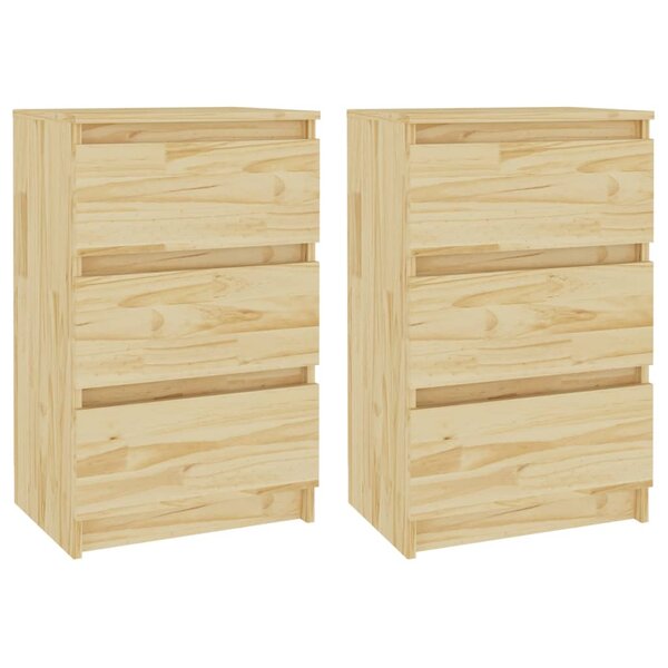 vidaXL Tables de chevet 2 Pièces 40x29 5x64 cm bois de pin solide
