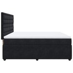 vidaXL Sommier à lattes de lit avec matelas Noir 180x200 cm Velours