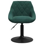 vidaXL Tabouret de bar Vert foncé Velours