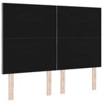 vidaXL Tête de lit avec des lumières à LED Réglable Taupe 144 cm tissu