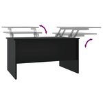 vidaXL Table basse noir 80x50x42 5 cm bois d'ingénierie