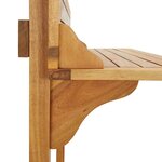 vidaXL Table de bar de balcon 90x37x122 5 cm Bois d'acacia massif