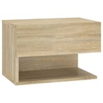 vidaXL Tables de chevet murales 2 Pièces Chêne sonoma