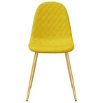 vidaXL Chaises à manger lot de 6 Jaune moutarde Velours