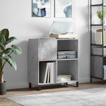 vidaXL Armoire à disques gris béton 84 5x38x89 cm bois d'ingénierie