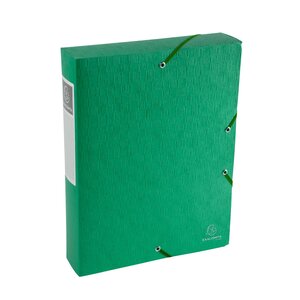 Boite De Classement Exabox Dos 60mm Carte Lustrée Scotten - A4 - Vert - X 10 - Exacompta