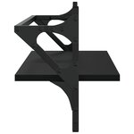 vidaXL Étagères murales avec barres 2 Pièces noir 65x25x30 cm