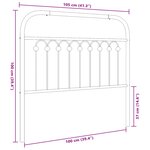 vidaXL Tête de lit métal noir 100 cm