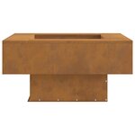 vidaXL Braise Marron 80 x 80 x 40 cm Acier résistant aux intempéries