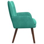 vidaXL Sofa 2 places Turquoise 115 x 61 x 87 cm Velours (V)