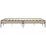 vidaXL Cadre de lit chêne sonoma 120x200 cm bois d'ingénierie et métal