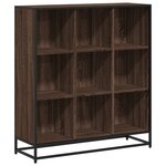 vidaXL Bibliothèque chêne marron 97 5x33x107 5cm bois ingénierie métal