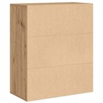 vidaXL Bibliothèque chêne artisanal 60x30x71 5 cm bois d'ingénierie