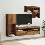vidaXL Meubles TV muraux 6 Pièces Bois ancien Bois d'ingénierie