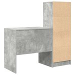 vidaXL Bureau avec tiroir avec étagère avec stockage 2 Pièces Gris béton