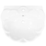 vidaXL Lavabo autoportant avec socle Céramique Blanc 580x510x200 mm