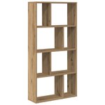 vidaXL Bibliothèque chêne artisanal 60x20x120 cm bois d'ingénierie