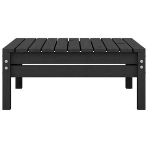 Repose-pied de jardin noir bois de pin solide 02_0014949