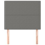 vidaXL Tête de lit Gris foncé 90x5x118/128 cm Tissu