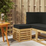 vidaXL Banc de Jardin Bois d'Acacia Massif Blanc