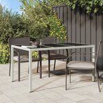 vidaXL Table de jardin Blanche 150x90x75 cm Poly Rattan