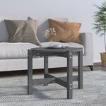 vidaXL Table basse Gris Ø 62 5x45 cm Bois massif de pin