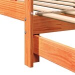 vidaXL Lit Pull-out de Jour Marron cire 2 x (90x190) cm