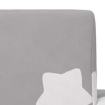 vidaXL Canapé-lit pour enfants Gris clair avec étoiles Peluche douce