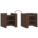 vidaXL Table de chevet chêne marron 45x50x50 cm bois d’ingénierie