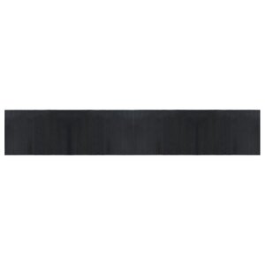 vidaXL Tapis rectangulaire noir 70x400 cm bambou