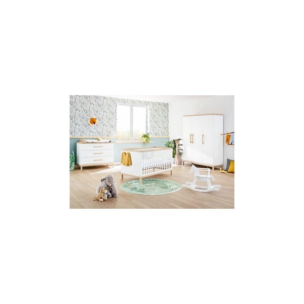 Chambre de bébé Light 3 pièces  lit de bébé évolutif commode à langer large armoire grande