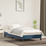 vidaXL Cadre de lit Bleu foncé 100x200 cm Velours