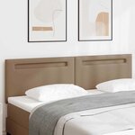 vidaXL Tête de lit avec des lumières à LED Cappuccino 180 cm PVC