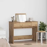 vidaXL Table de Toilette avec tiroir chêne artisanal 100 x 45 x 76 cm