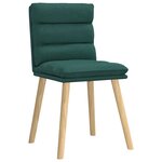 vidaXL Chaises à manger lot de 4 vert foncé tissu
