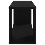 vidaXL Meuble TV Noir 80x24x32 cm Bois d'ingénierie