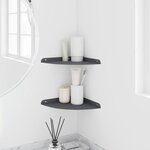 vidaXL Étagère Flottante d'Angle 2 pc Anthracite 24 x 24 x 2 cm