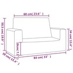 vidaXL Canapé pour enfants à 2 places Crème Peluche douce