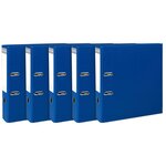 Lot De 5 Classeurs À Levier Intérieur Et Extérieur En Polypropylène - Dos De 80mm - Mécanique Prem'touch - Format À Classer A4 - Bleu Foncé - X 2 - Exacompta