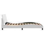 vidaXL Cadre de lit avec tête de lit Blanc 140x190 cm Similicuir