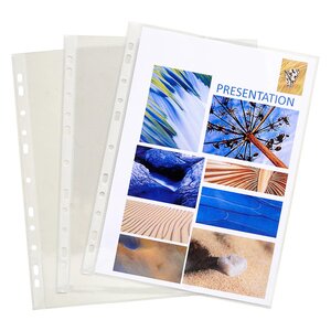 Sachet 10 pochettes perfo. PVC 8/100° x 10 EXACOMPTA