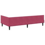 vidaXL Cadre de lit d'angle avec matelas 2 pc Bordeaux 90 x 200 cm