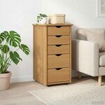 vidaXL Armoire 34 x 39 x 61 5 cm Bois de Pin Massif Marron miel