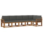 vidaXL Ensemble de canapés d'extérieur 6 pc Naturel et Anthracite