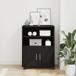 Cabinet roulant vidaXL Chêne noir 60x48x81 cm Bois d'ingénierie