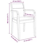 vidaXL Chaises à manger 2 Pièces blanc bois massif caoutchouc